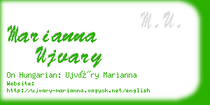 marianna ujvary business card